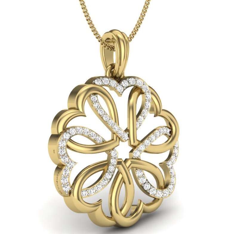 18K White Gold Meleeny Diamond Pendant