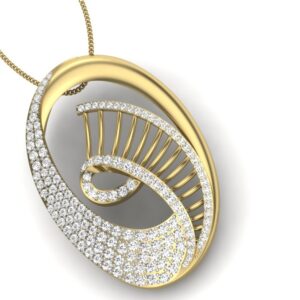 18K Yellow Gold Linia Diamond Pendant