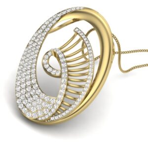 18K Yellow Gold Linia Diamond Pendant