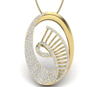 18K Yellow Gold Linia Diamond Pendant