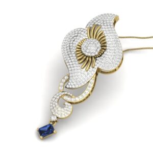 18K Yellow Gold Juli Designer Diamond Pendant