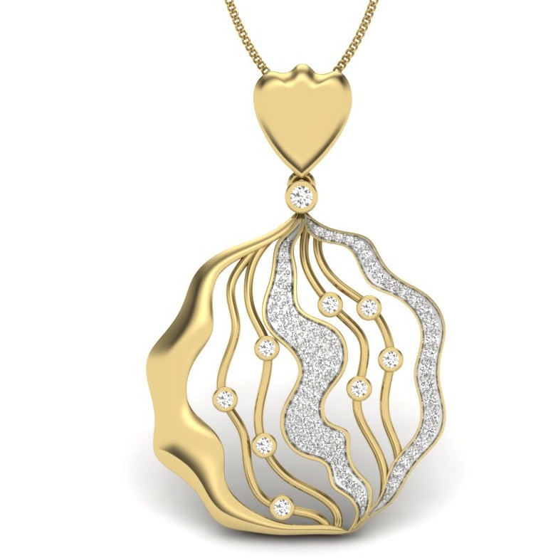 18KT Yellow Gold Tania Diamonds Pendant