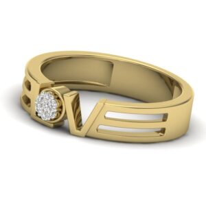 18KT Yellow Gold Love Promise Ring