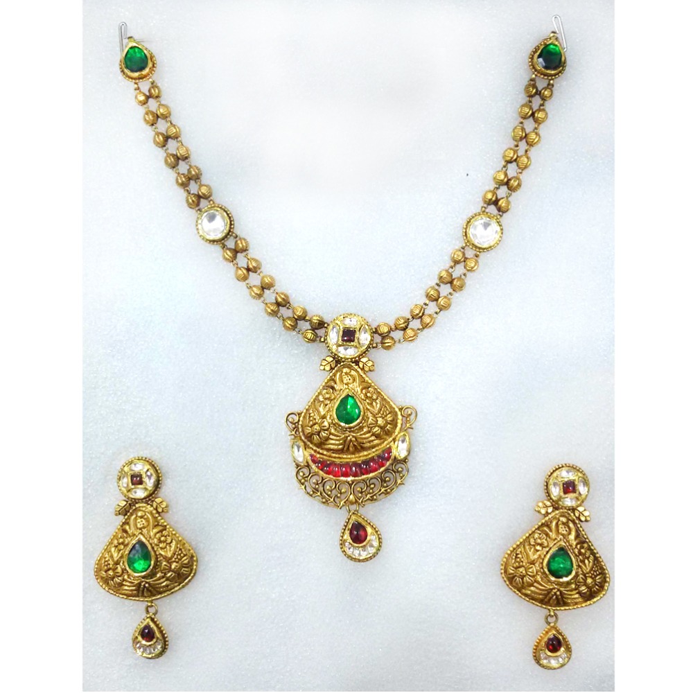 916 Gold Fancy Necklace Set-003