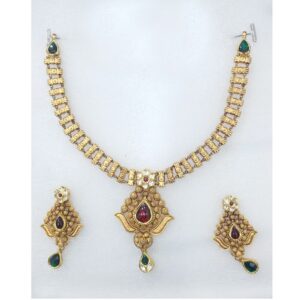 22KT Traditional Bridal Necklace Set-005