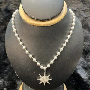 925 Silver Surya Design Pendant Set