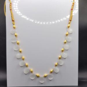 916 Gold White Stone Necklace