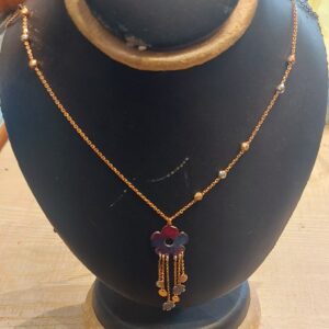 18k rose gold long lasting fancy necklace