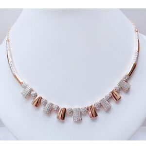 18K Rose Gold Plated Necklace For Wedding MJ-N010