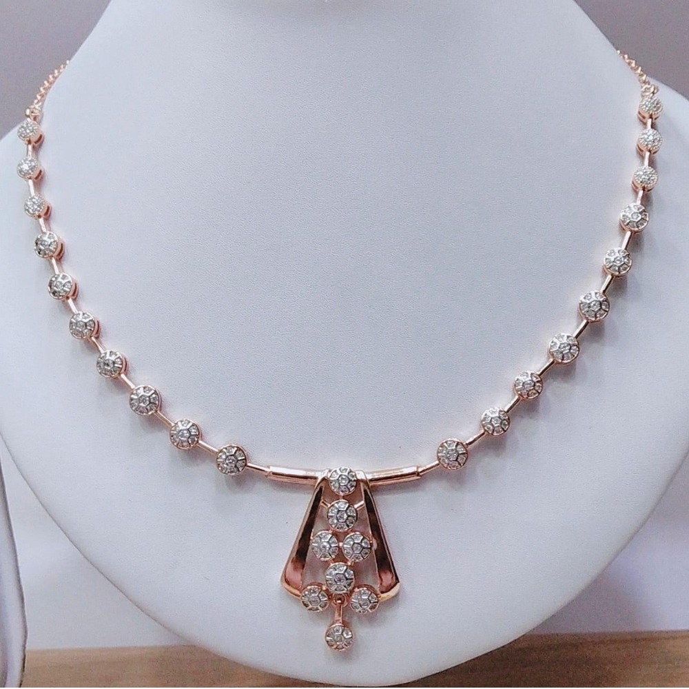 18K Gold CZ Stylish Necklace MJ-N002