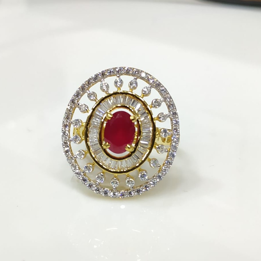916 CZ Hallmark Elegant Design Gold Ring