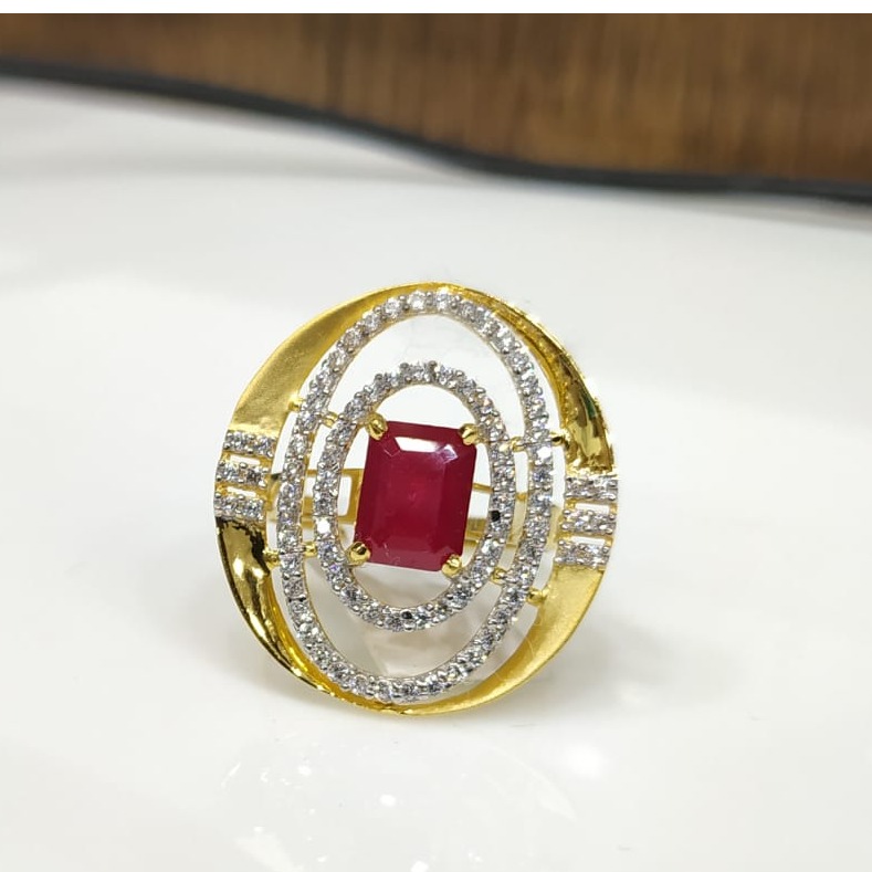 916 CZ Hallmark Classic Design Gold Ring