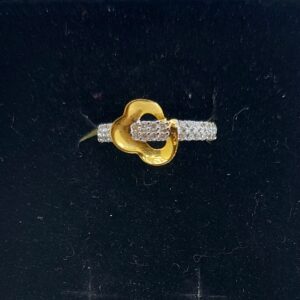 916 Gold CZ Designer Ring For Women