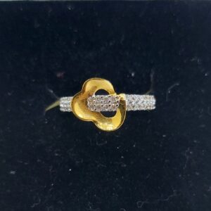 916 Gold CZ Designer Ring For Women