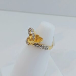 22K Gold CZ Delicate Ring