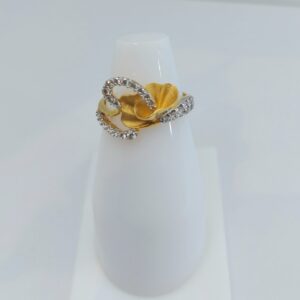 22K Gold CZ Delicate Ring