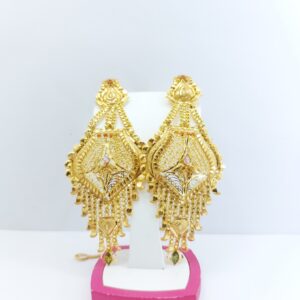 916 gold earrings with chain