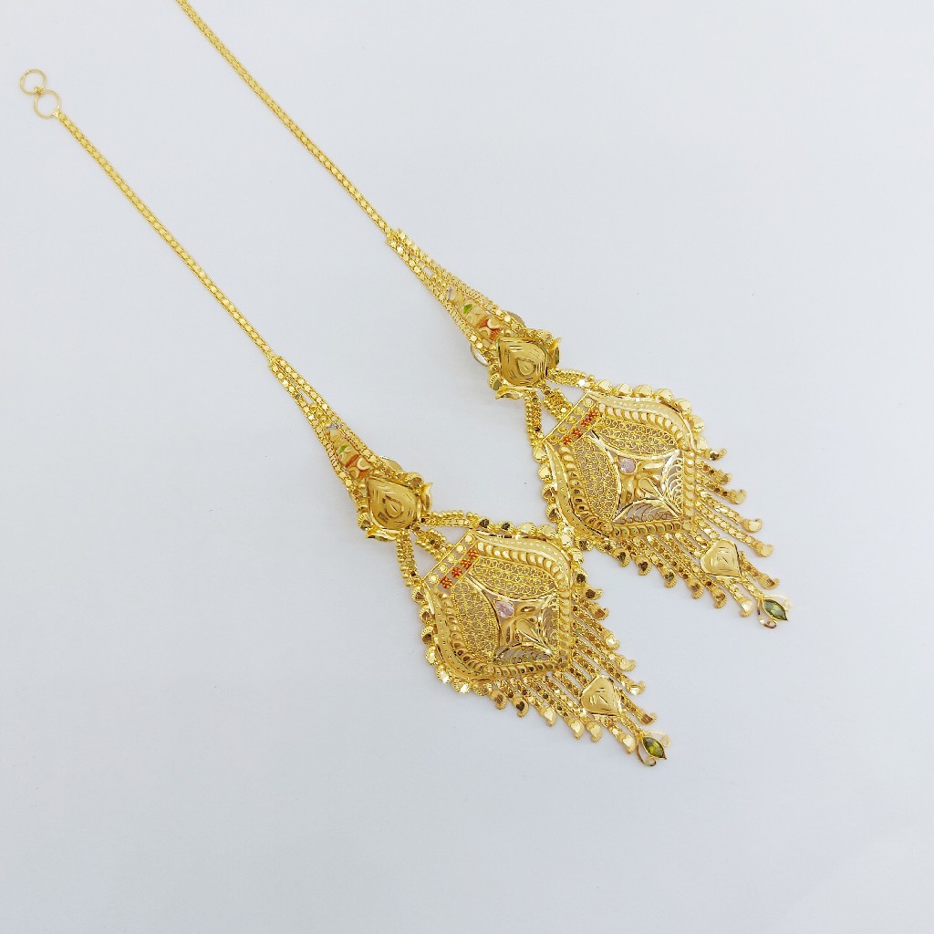 916 gold earrings with chain