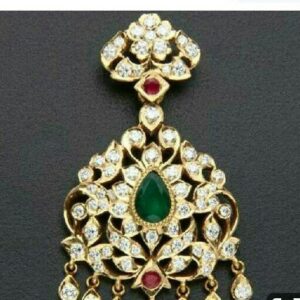 Gold Stylish Kundan Earring