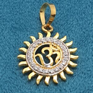 Gold 18.k Om Design Gents Pendal