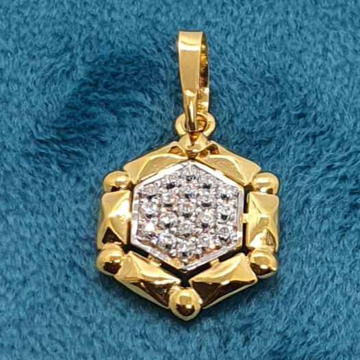 Gold 18.k Diamond Fancy Pendant - Image 2
