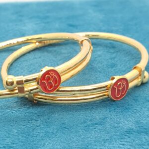 Gold 22.k Om Design Baccha Bracelet