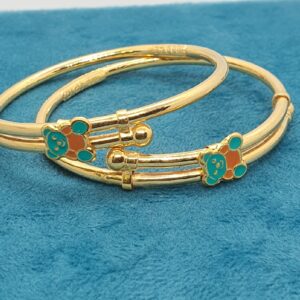 Gold 22.k Fancy Teddy Bear Design Baccha Bracelet