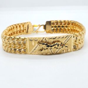 22.k Gold Jaguar Design Gents Bracelet