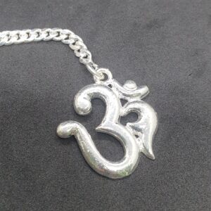 Silver Om Design Keychain