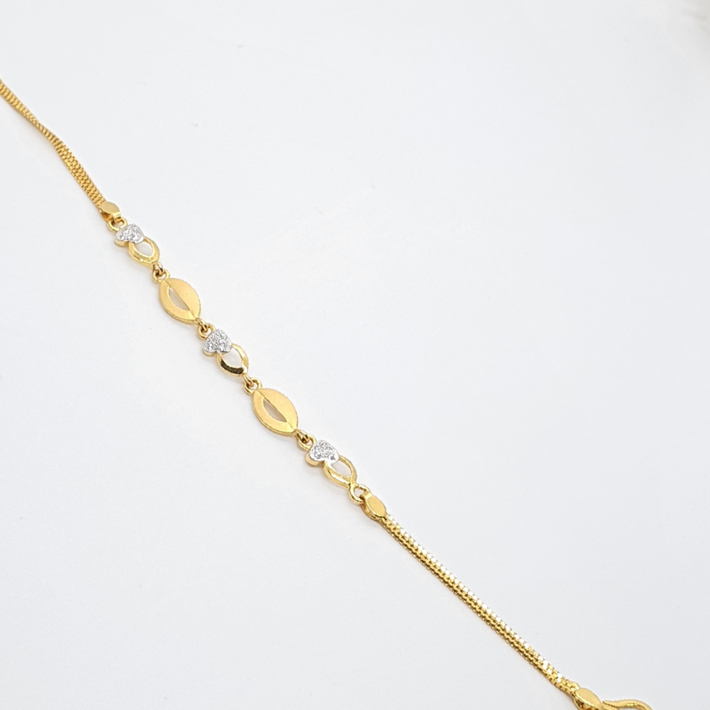 Gold 22.k Met Design Ladies Bracelet - Image 2