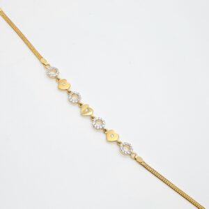 22.k Gold Heart Shape Bracelet