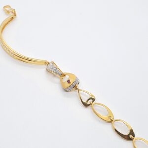 22.k 91.6 Gold Diamond Ladies Bracelet