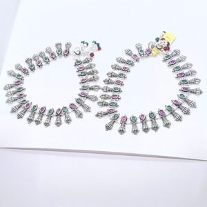 Silver Antique Payal