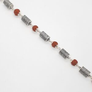 Silver Antique Rudraksh Gents Bracelet