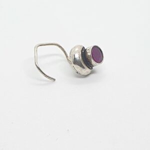Silver 92.5 Purple Diamond Nosepin