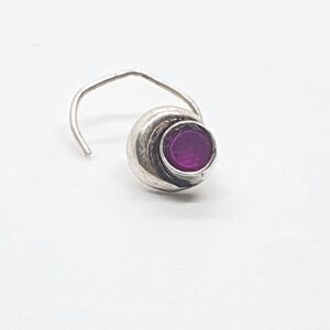 Silver 92.5 Purple Diamond Nosepin