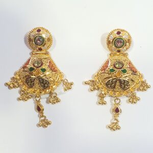 22.k gold Kalkatti design long necklace set