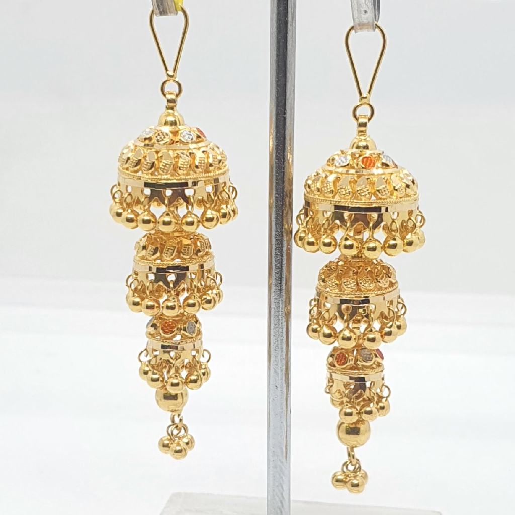 22.k 91.6 Gold Fancy Jhumar