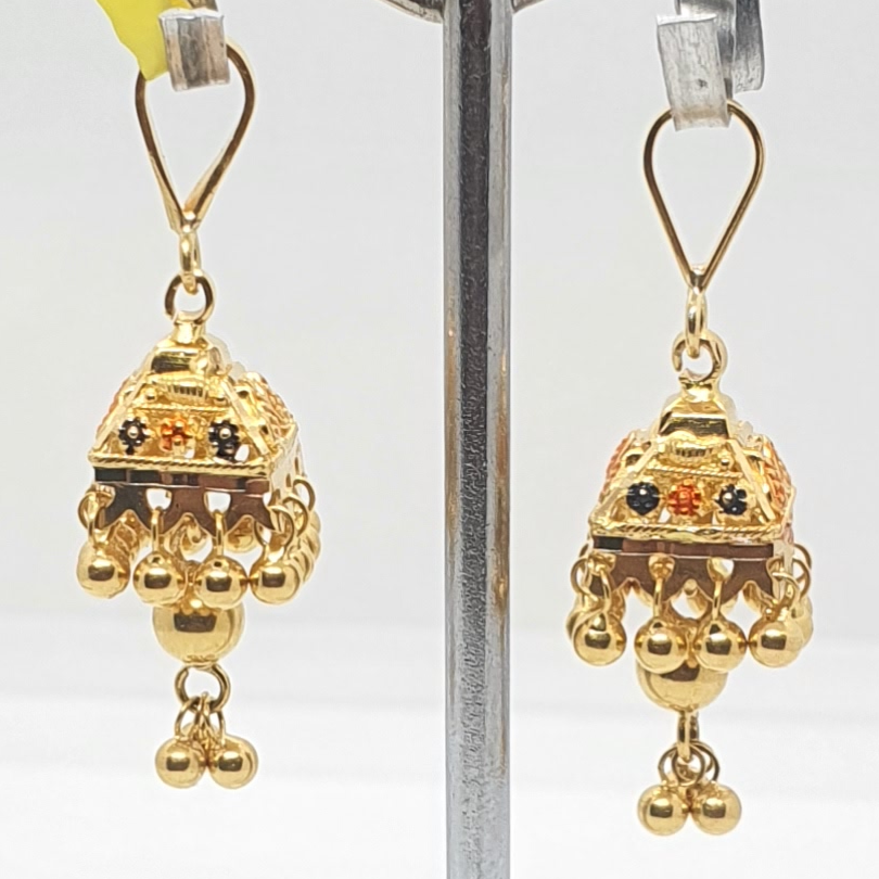 22.k Gold Fancy Kalkati Design Jhumar