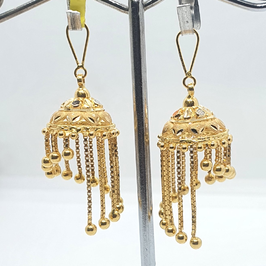 91.6 Gold Fancy Ladies Jhumar
