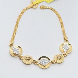 22.k Gold Fancy Diamond Bracelet