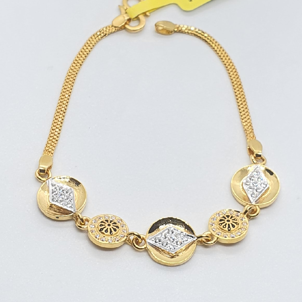 22.k Gold Fancy Diamond Bracelet - Image 2
