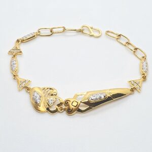 91.6 Gold Diamond Ladies Bracelet