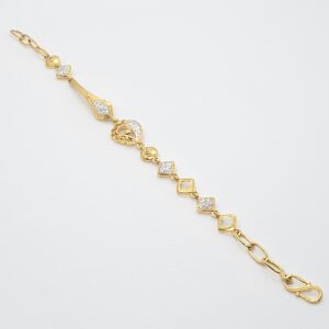 Gold 22.k Daimand Ladies Fancy Bracelet