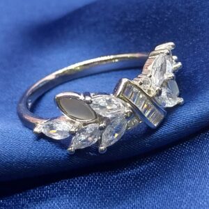 Silver 92.5 Fancy Diamond Ladies Ring