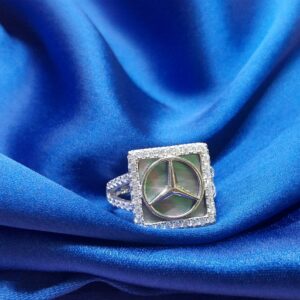 Silver 92.5 Mercedes Design Gents Ring