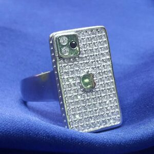92.5 Silver Apple Designs Gents Ring