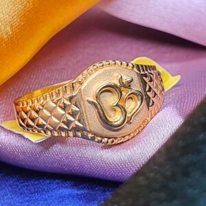 Gold 22.k Om Design Gents Ring