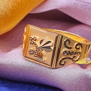 Gold Simple Design Gents Ring