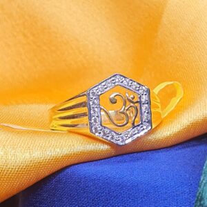 91.6 Gold Om Design Gents Ring